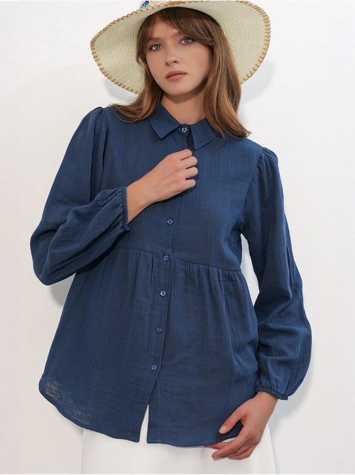 Camicia oversize in cotone a maniche lunghe bdart - Kiabi Camicia oversize in cotone a maniche lunghe bdart - Kiabi