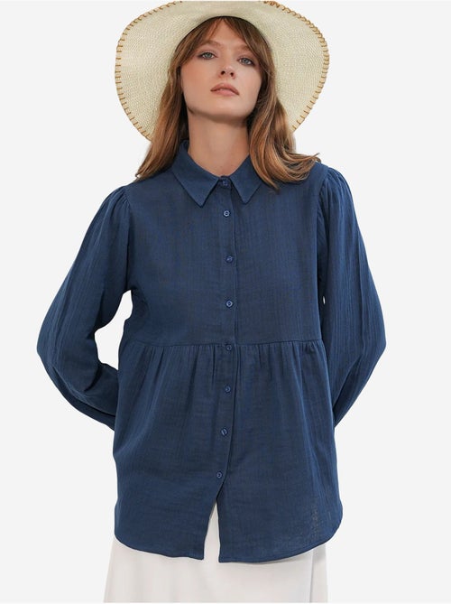 Camicia oversize in cotone a maniche lunghe bdart - Kiabi Camicia oversize in cotone a maniche lunghe bdart - Kiabi