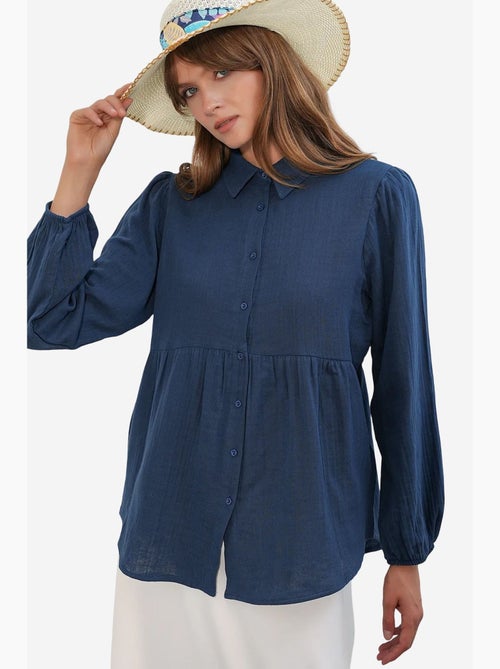 Camicia oversize in cotone a maniche lunghe bdart - Kiabi Camicia oversize in cotone a maniche lunghe bdart - Kiabi