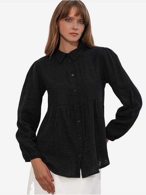 Camicia oversize in cotone a maniche lunghe bdart - Kiabi Camicia oversize in cotone a maniche lunghe bdart - Kiabi