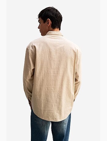 Camicia oversize in cotone con bottoni giesto