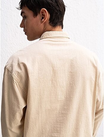 Camicia oversize in cotone con bottoni giesto