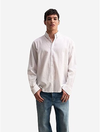 Camicia oversize in cotone con bottoni giesto