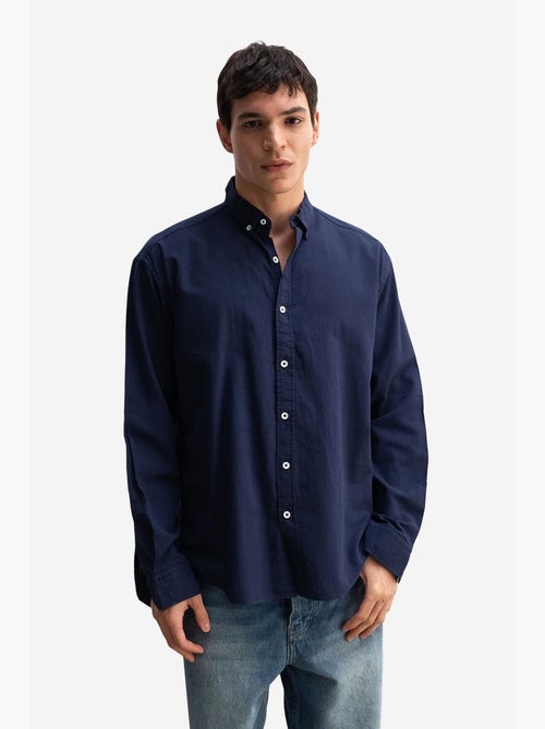 Camicia oversize in cotone con bottoni giesto - Kiabi Camicia oversize in cotone con bottoni giesto - Kiabi