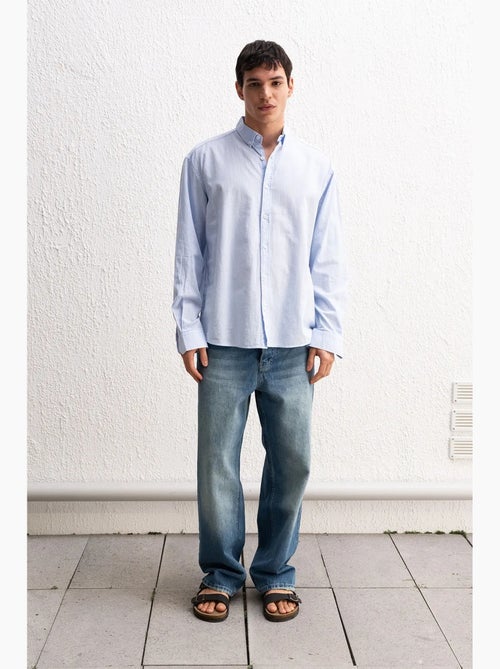 Camicia oversize in cotone con bottoni giesto - Kiabi Camicia oversize in cotone con bottoni giesto - Kiabi