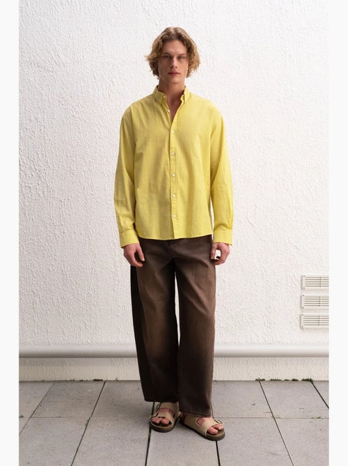 Camicia oversize in cotone con bottoni giesto - Kiabi Camicia oversize in cotone con bottoni giesto - Kiabi