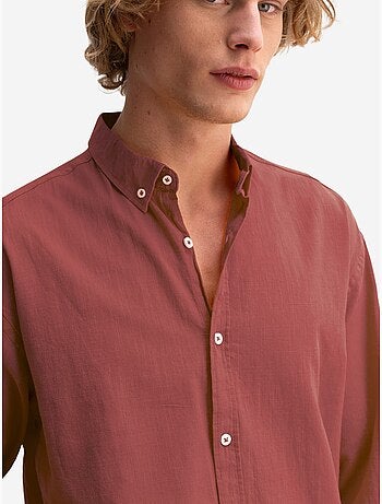 Camicia oversize in cotone con bottoni giesto