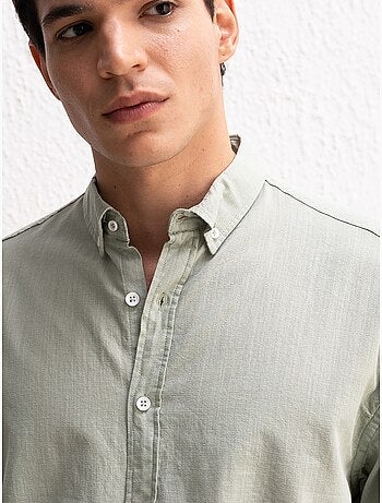 Camicia oversize in cotone con bottoni giesto