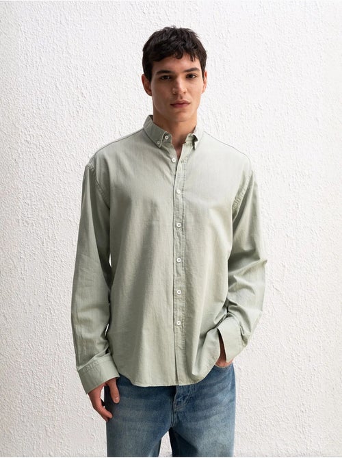 Camicia oversize in cotone con bottoni giesto - Kiabi Camicia oversize in cotone con bottoni giesto - Kiabi