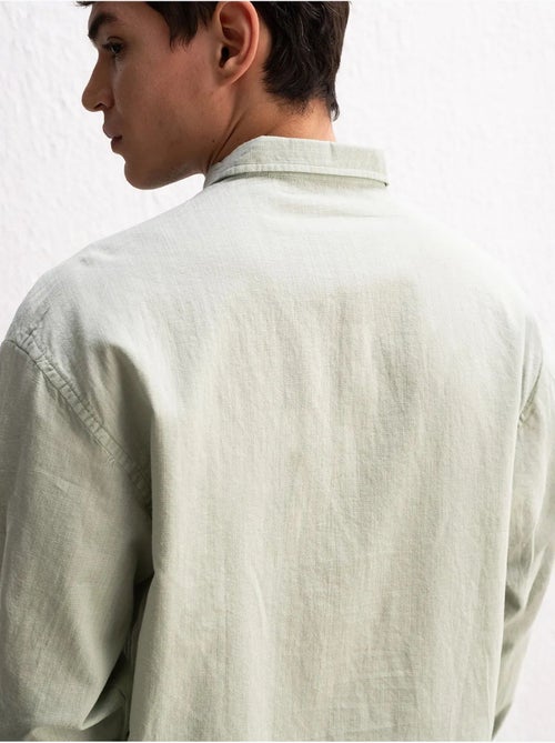 Camicia oversize in cotone con bottoni giesto - Kiabi Camicia oversize in cotone con bottoni giesto - Kiabi