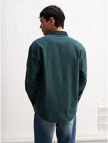 Camicia oversize in cotone con bottoni giesto