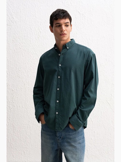 Camicia oversize in cotone con bottoni giesto - Kiabi Camicia oversize in cotone con bottoni giesto - Kiabi