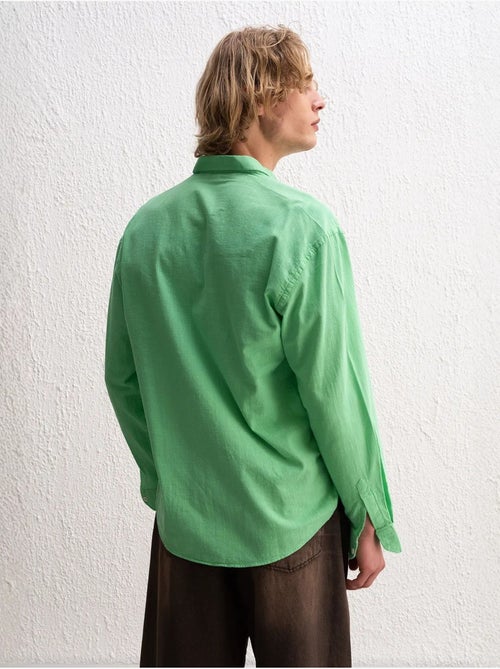 Camicia oversize in cotone con bottoni giesto - Kiabi Camicia oversize in cotone con bottoni giesto - Kiabi