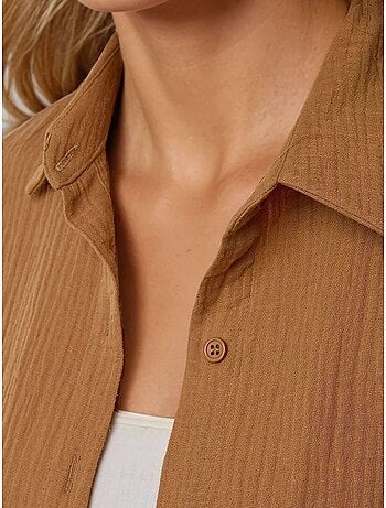 Camicia oversize in cotone con dettaglio tasca hiccup
