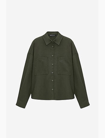 Camicia oversize in crêpe con abbottonatura frontale dilvin