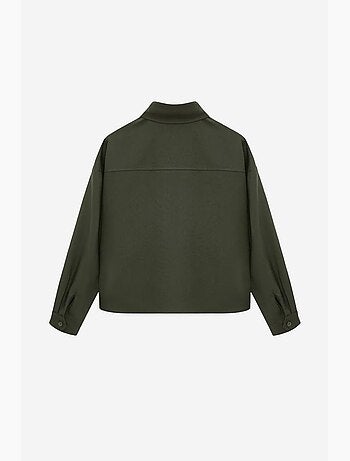 Camicia oversize in crêpe con abbottonatura frontale dilvin