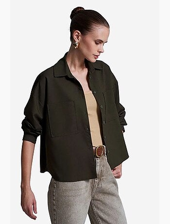 Camicia oversize in crêpe con abbottonatura frontale dilvin