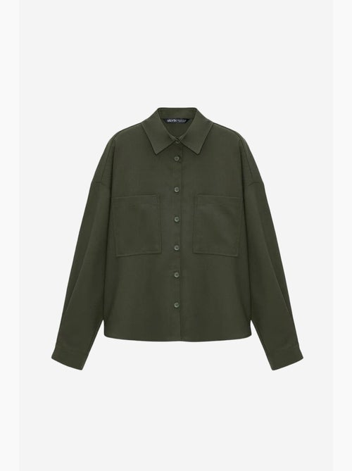 Camicia oversize in crêpe con abbottonatura frontale dilvin - Kiabi Camicia oversize in crêpe con abbottonatura frontale dilvin - Kiabi
