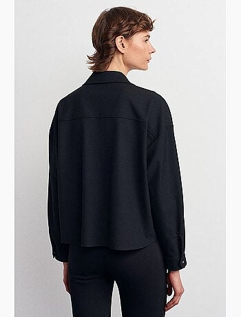 Camicia oversize in crêpe con abbottonatura frontale dilvin