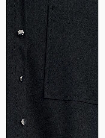 Camicia oversize in crêpe con abbottonatura frontale dilvin