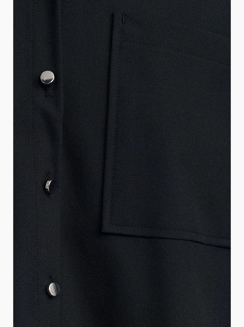 Camicia oversize in crêpe con abbottonatura frontale dilvin Nero - Kiabi