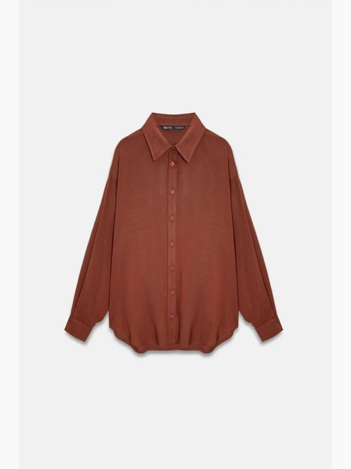Camicia oversize in crêpe con bottoni dilvin - Kiabi Camicia oversize in crêpe con bottoni dilvin - Kiabi