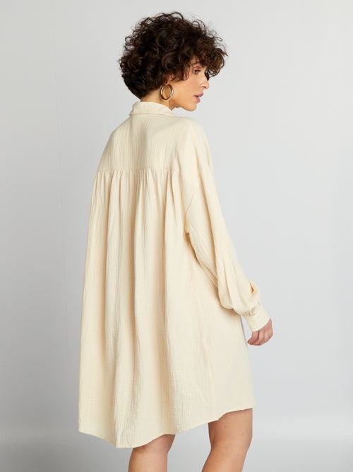 Camicia oversize in garza di cotone - Kiabi