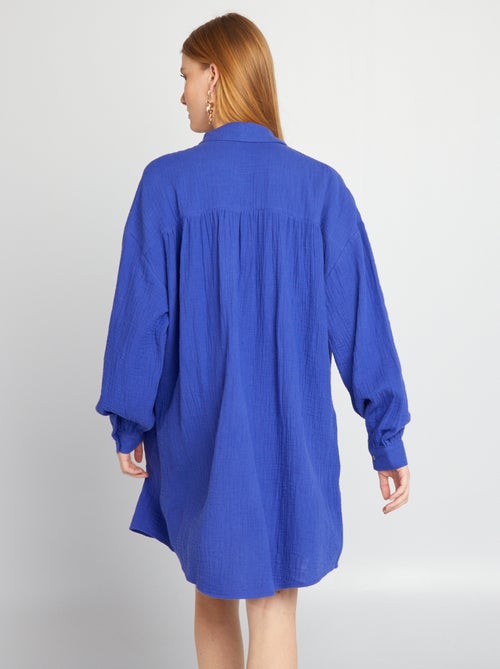 Camicia oversize in garza di cotone - Kiabi