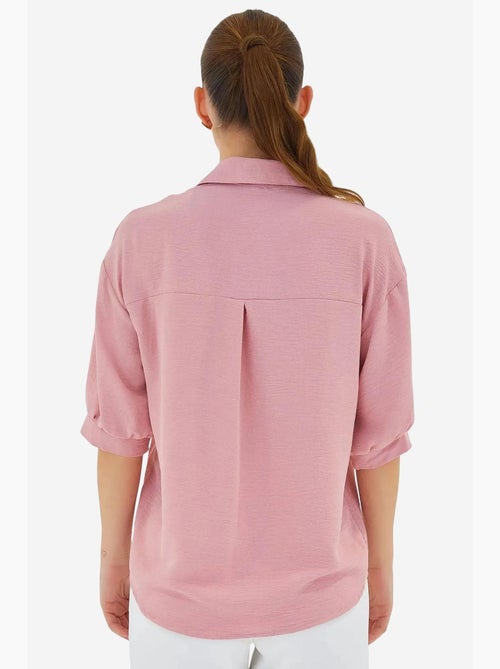 Camicia oversize in lino a maniche corte bdart - Kiabi Camicia oversize in lino a maniche corte bdart - Kiabi