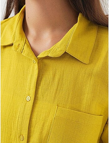 Camicia oversize in misto lino con dettagli tasche bdart
