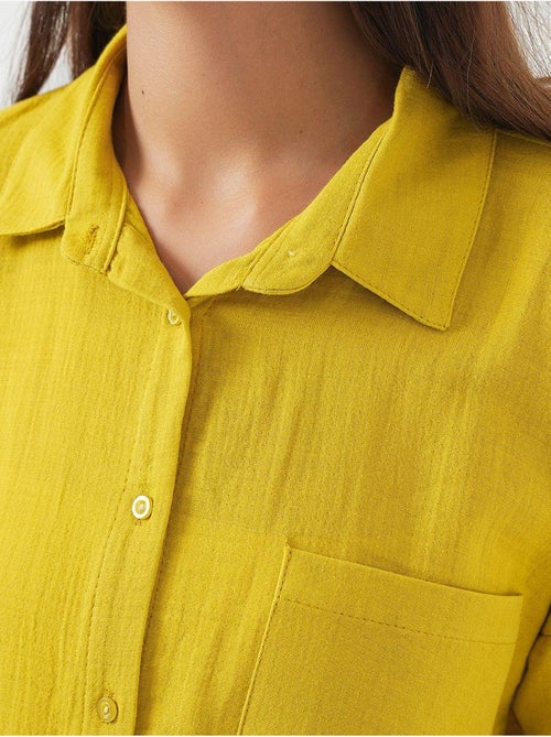 Camicia oversize in misto lino con dettagli tasche bdart - Kiabi Camicia oversize in misto lino con dettagli tasche bdart - Kiabi