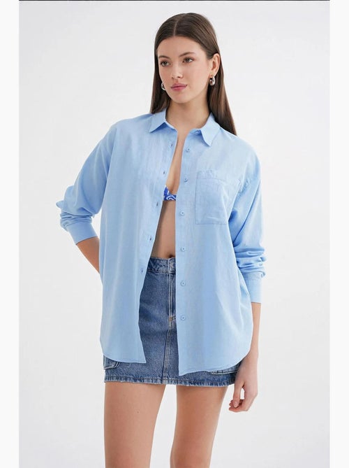 Camicia oversize in misto lino mixray - Kiabi Camicia oversize in misto lino mixray - Kiabi