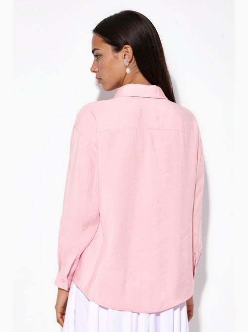 Camicia oversize in misto modal-viscosa hiccup - Kiabi Camicia oversize in misto modal-viscosa hiccup - Kiabi