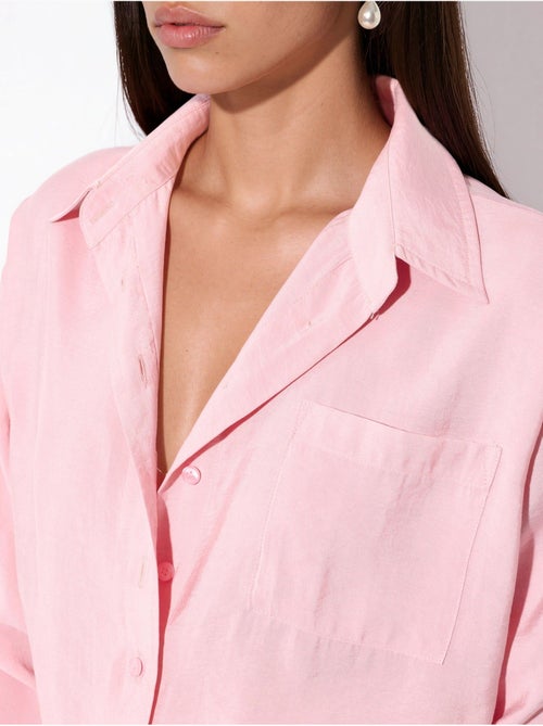 Camicia oversize in misto modal-viscosa hiccup - Kiabi Camicia oversize in misto modal-viscosa hiccup - Kiabi