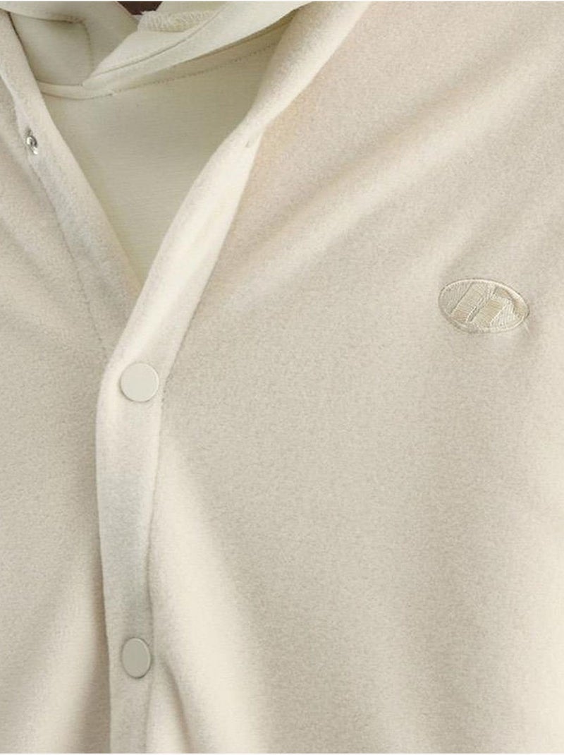 Camicia oversize in peluche con chiusura a bottoni a pressione giesto Beige argilla - Kiabi