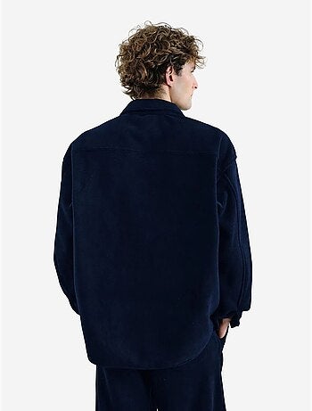 Camicia oversize in peluche con chiusura a bottoni a pressione giesto