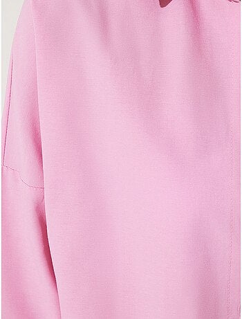 Camicia oversize in popeline con bottoni e maniche lunghe istanbul