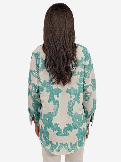 Camicia oversize in popeline con motivo e bottoni bdart - Kiabi