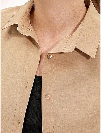 Camicia oversize in popeline con motivo e bottoni bdart