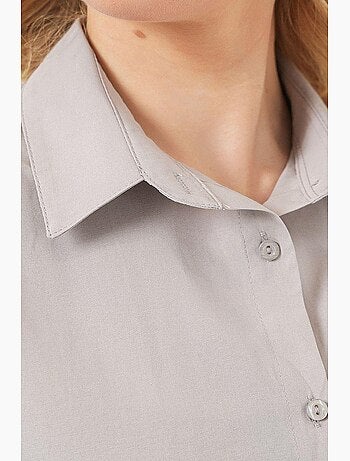 Camicia oversize in popeline con motivo e bottoni bdart