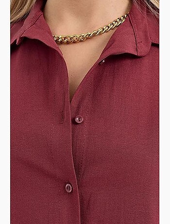 Camicia oversize in popeline con motivo e bottoni bdart