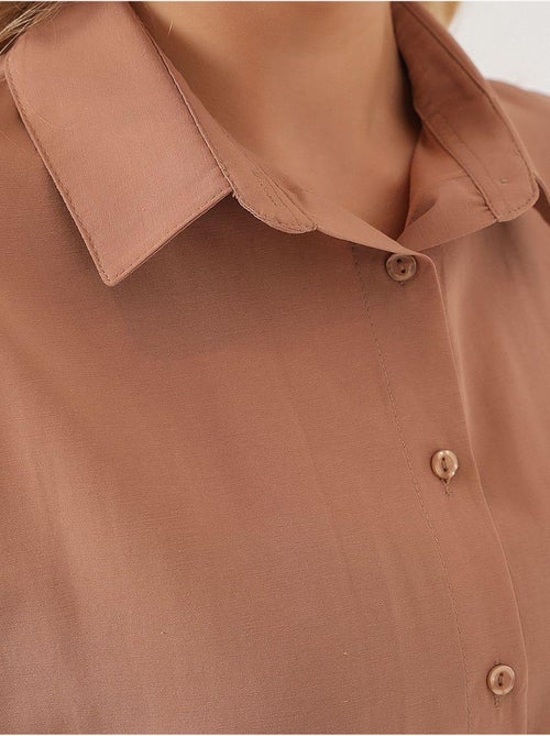 Camicia oversize in popeline con motivo e bottoni bdart - Kiabi Camicia oversize in popeline con motivo e bottoni bdart - Kiabi