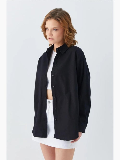 Camicia oversize in popeline mixray - Kiabi Camicia oversize in popeline mixray - Kiabi