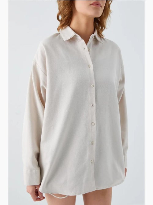 Camicia oversize in popeline mixray - Kiabi