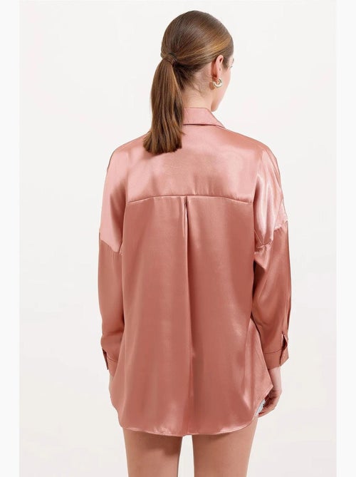Camicia oversize in raso con bottoni sul davanti bdart - Kiabi Camicia oversize in raso con bottoni sul davanti bdart - Kiabi
