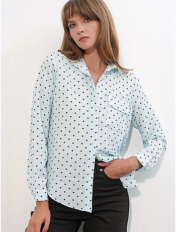 Camicia oversize in tessuto con pois bdart