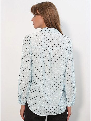 Camicia oversize in tessuto con pois bdart