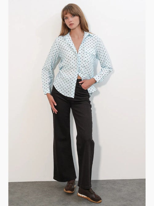 Camicia oversize in tessuto con pois bdart - Kiabi Camicia oversize in tessuto con pois bdart - Kiabi