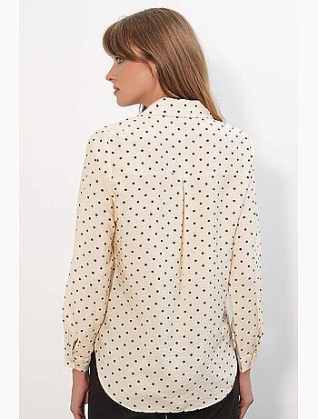 Camicia oversize in tessuto con pois bdart