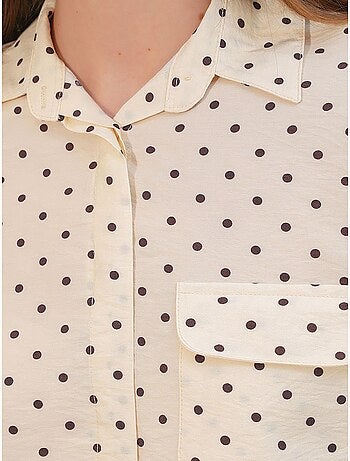 Camicia oversize in tessuto con pois bdart